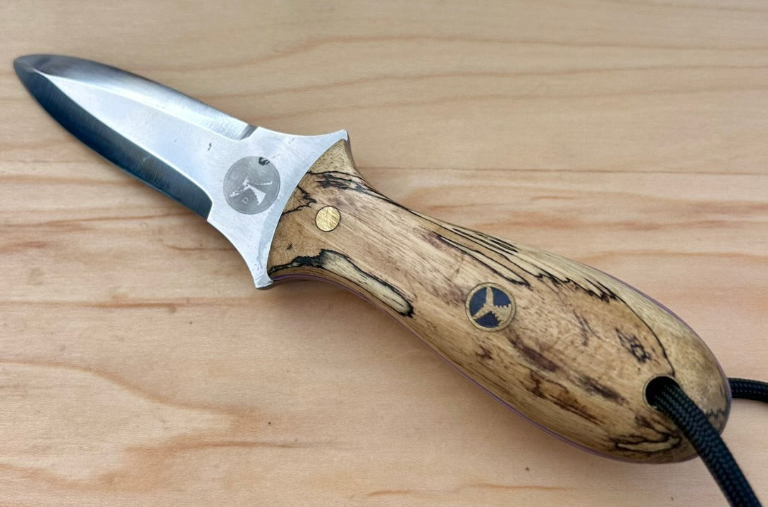 009 - Model One Oyster Knife - Spalted Maple