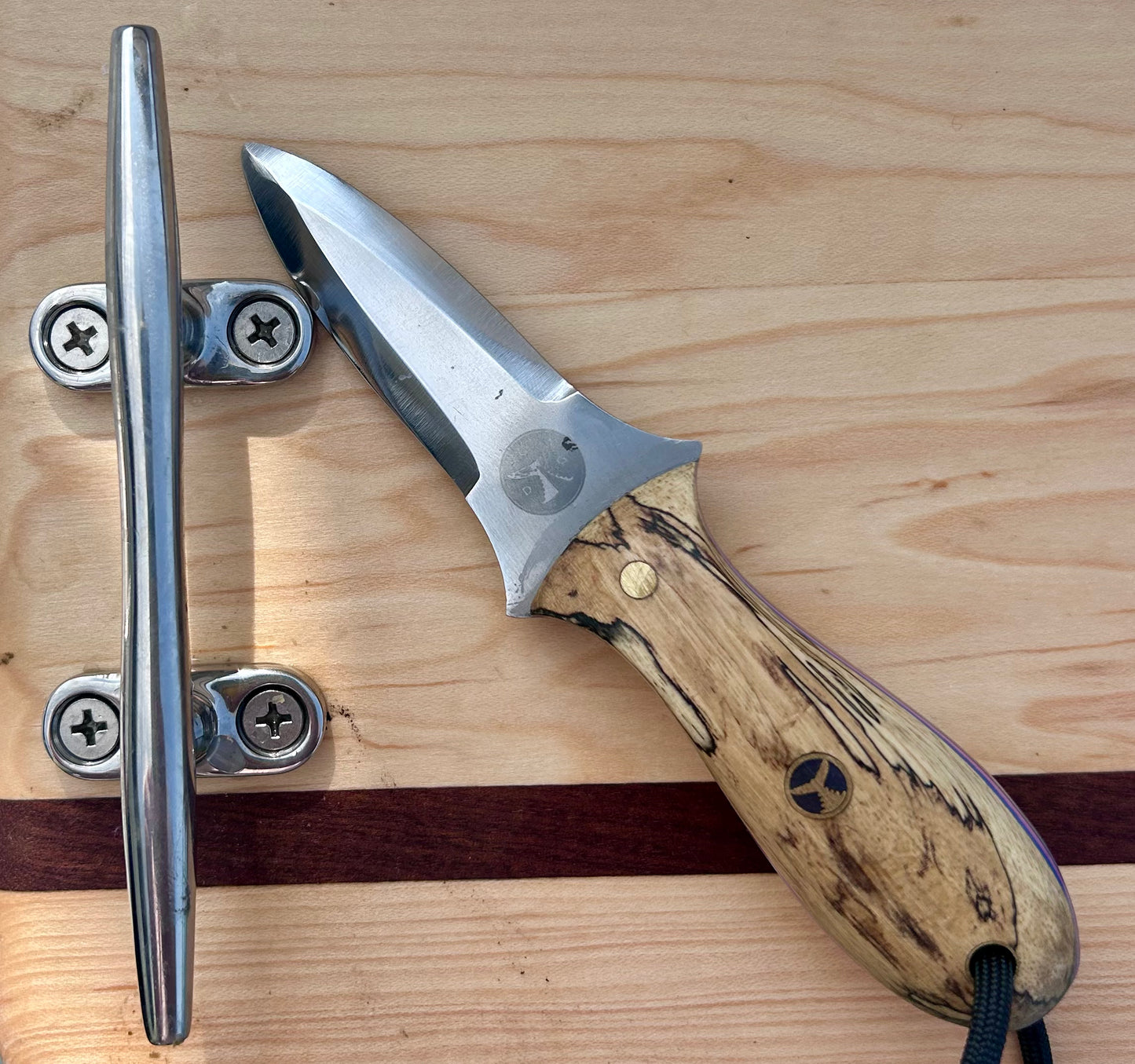 009 - Model One Oyster Knife - Spalted Maple