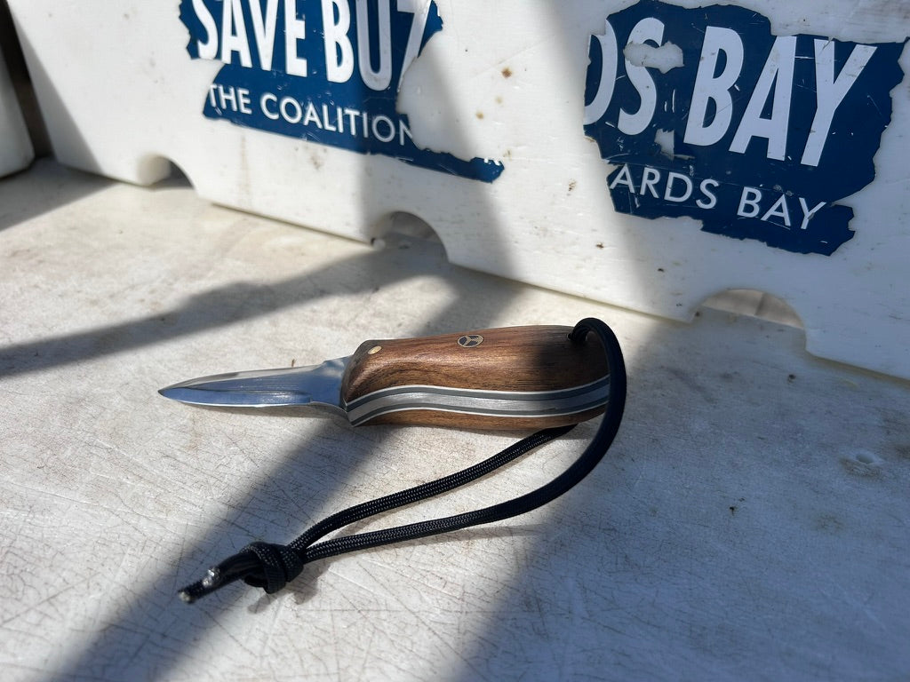 003 - Model One Oyster Knife - Teak - Touch of Grey