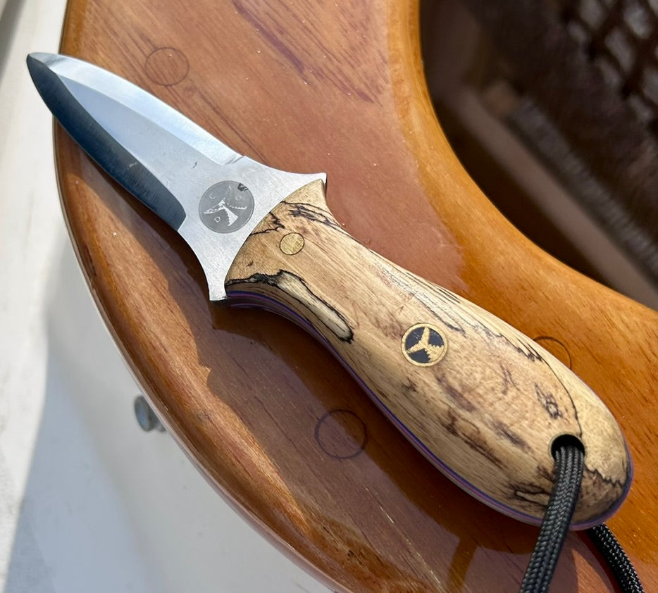 009 - Model One Oyster Knife - Spalted Maple