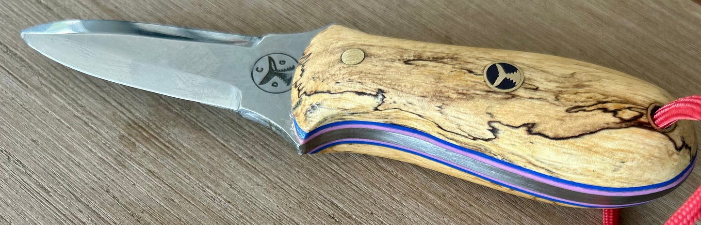 020 - Model One Oyster Tool -  Spalted Maple